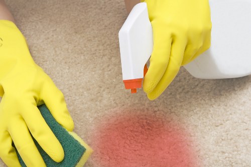 Cleaning team preparing a property for a booked service