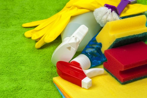 Cleaning manager reviewing a complaint record