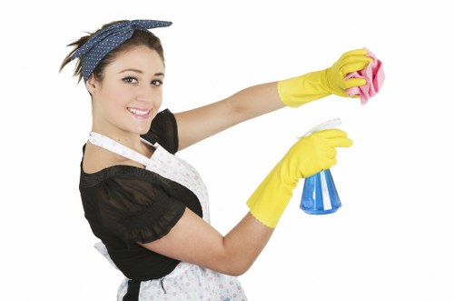 Cleaning staff reviewing chemical safety and workplace precautions
