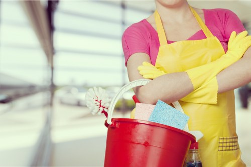 Local office cleaners working in a Richmond commercial property