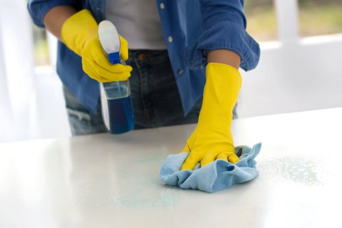 Commercial cleaning team in a Richmond office environment