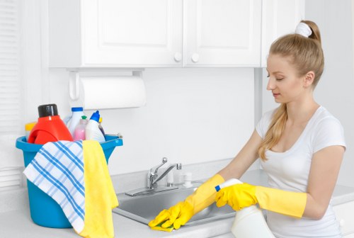 Local cleaning team working in a Richmond property with access considerations